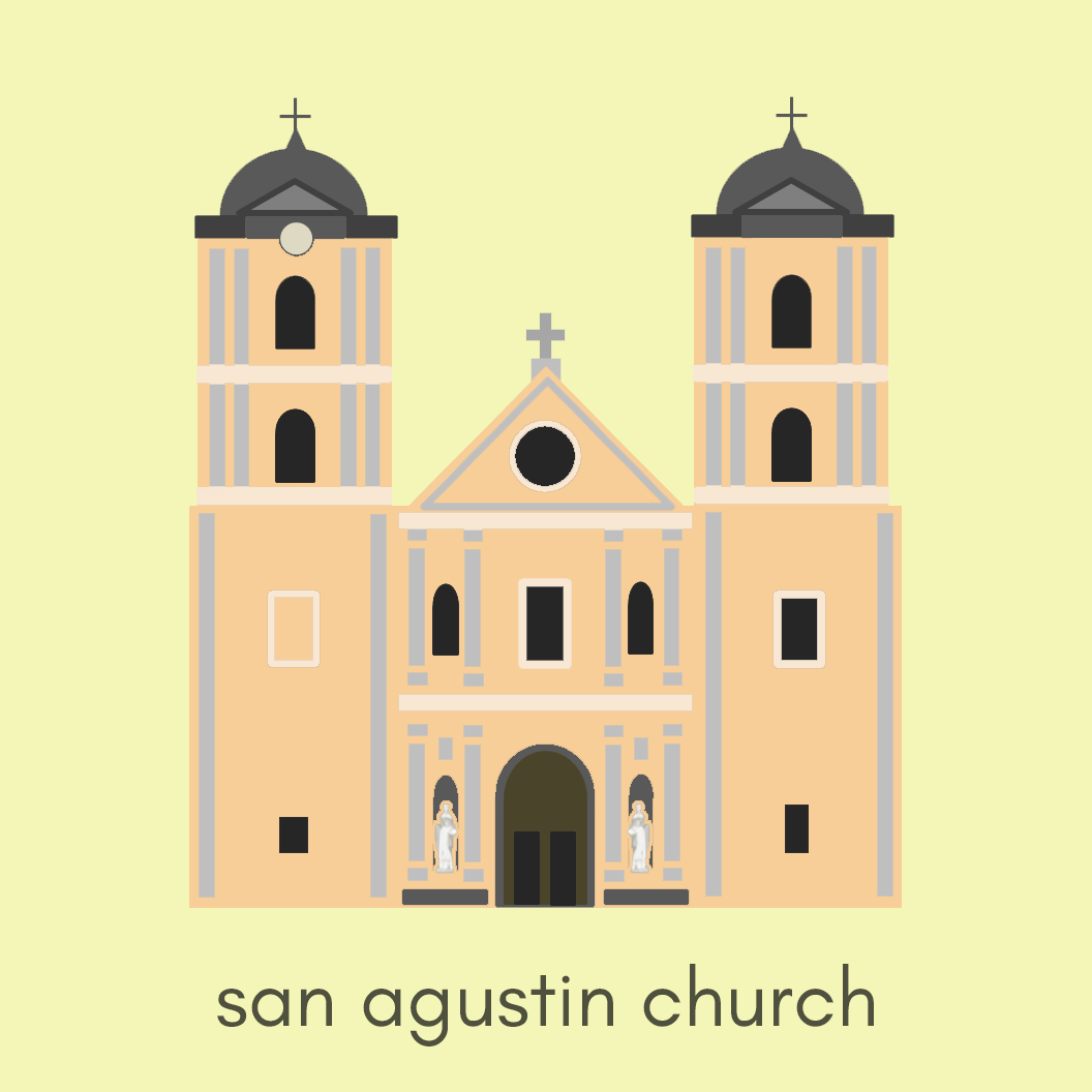 Vector image of the San Agustin Church.