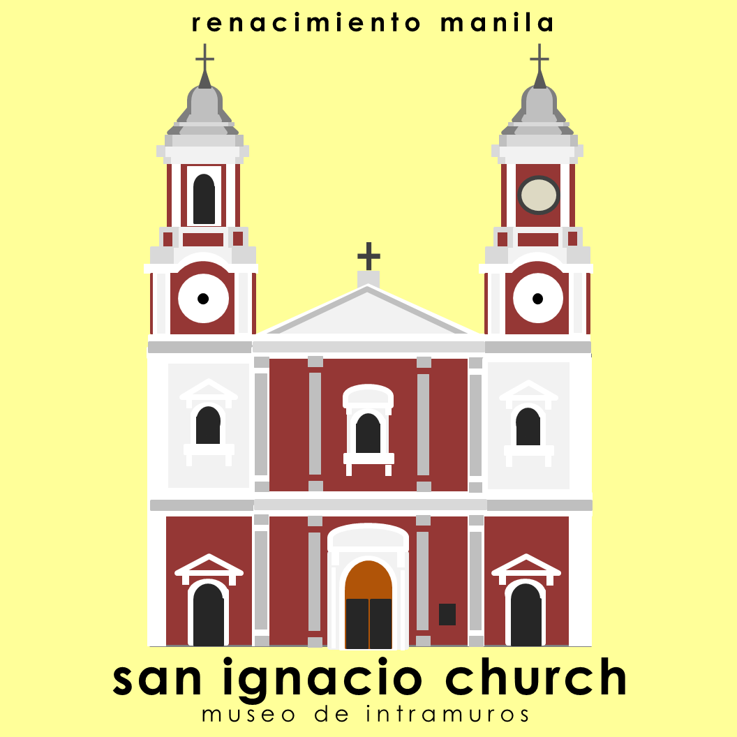 Vector image of the San Ignacio Church, now housing the Museo de Intramuros.